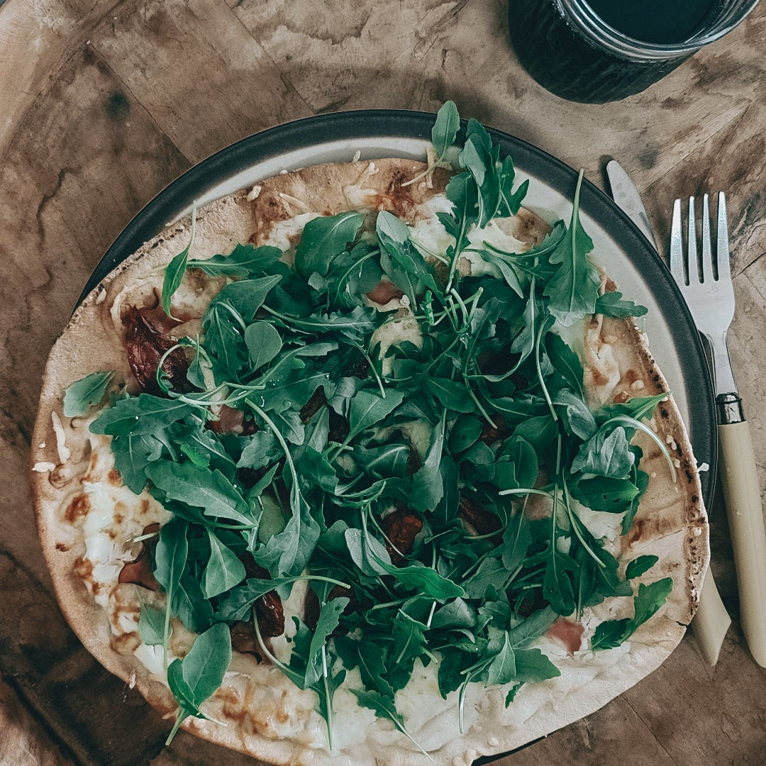Vit libapizza med tryffel