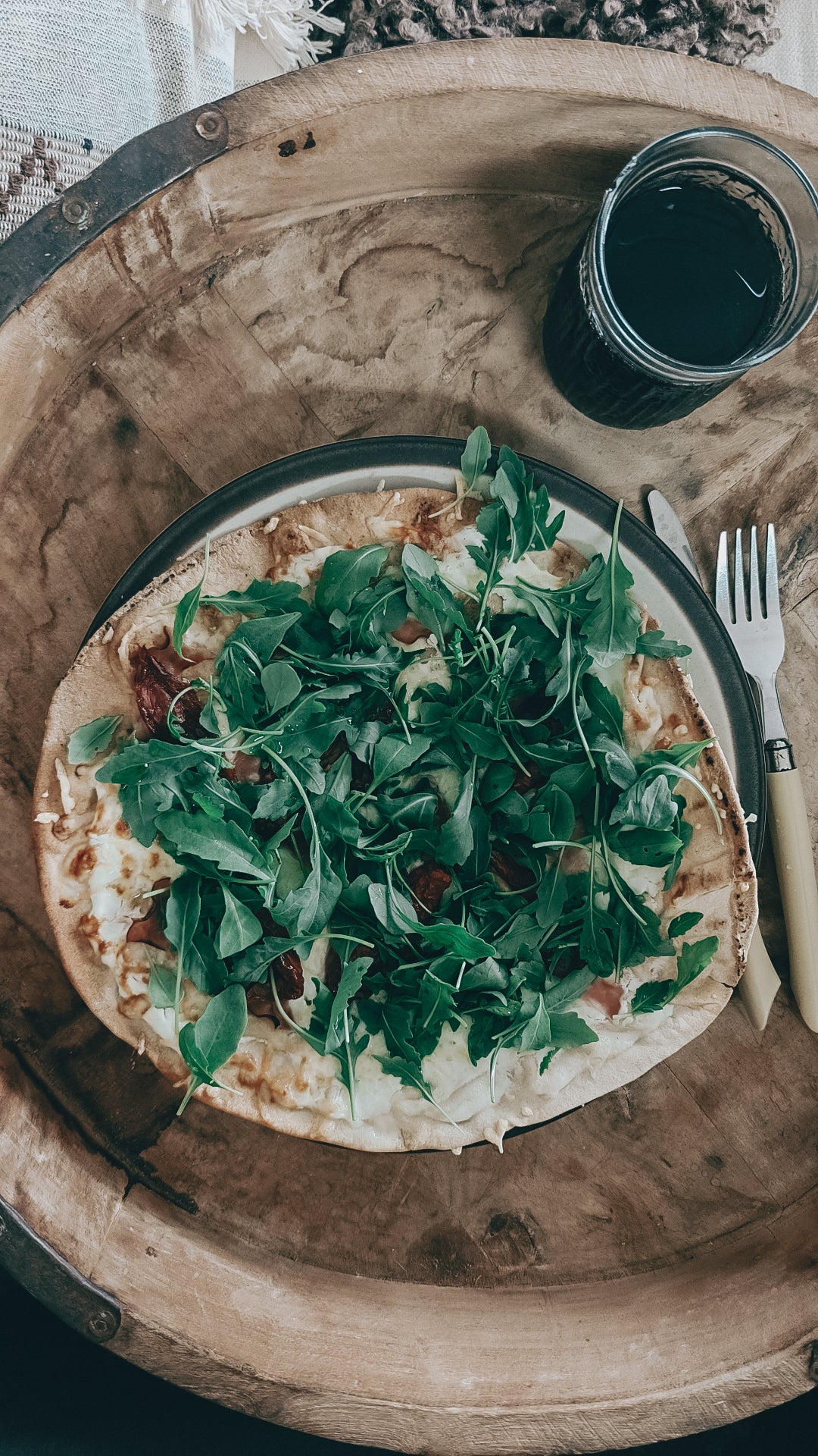 Vit libapizza med tryffel