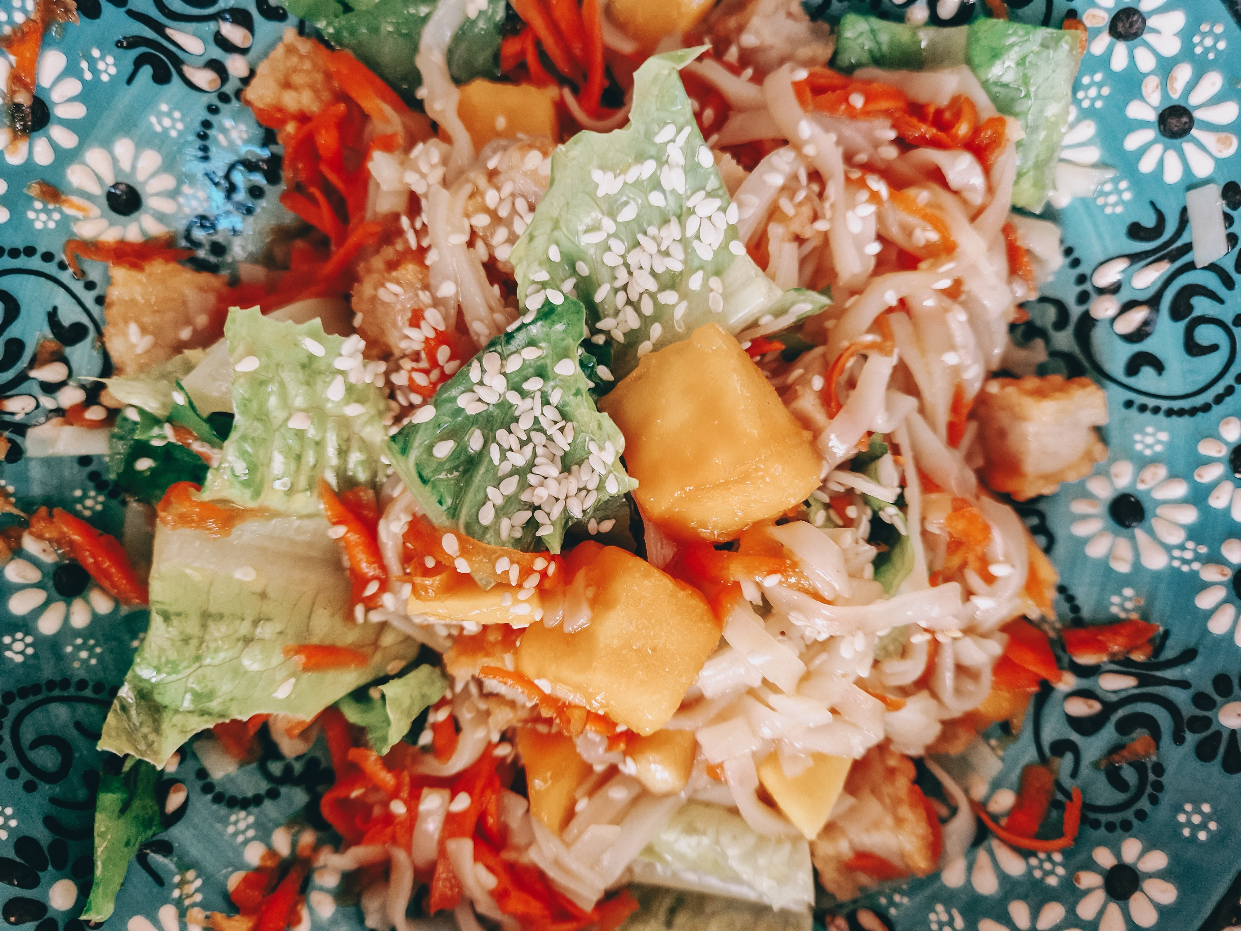 Risnudelsallad med kyckling