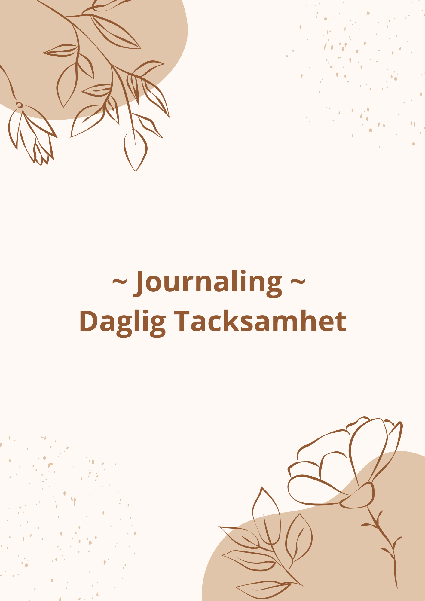 Journaling - Daglig Tacksamhet